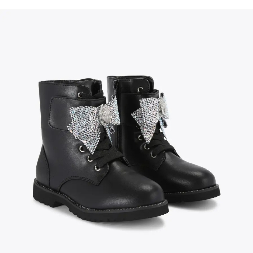 Kurt Geiger Black‎ Boots with Rhinestone Accents